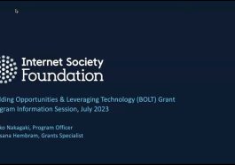 Worldwide Internet Society Foundation BOLT Grant Program