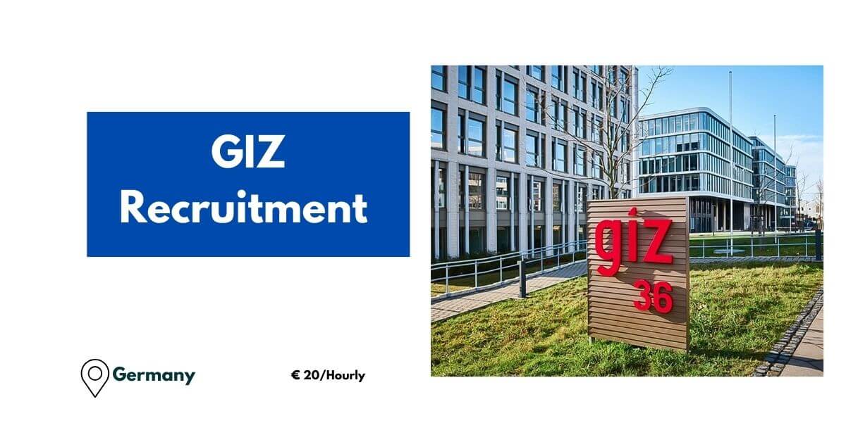 GIZ Recruitment 2024 – Apply Now