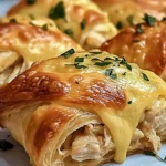 Cheesy Chicken Roll Ups with Creamy Sauce